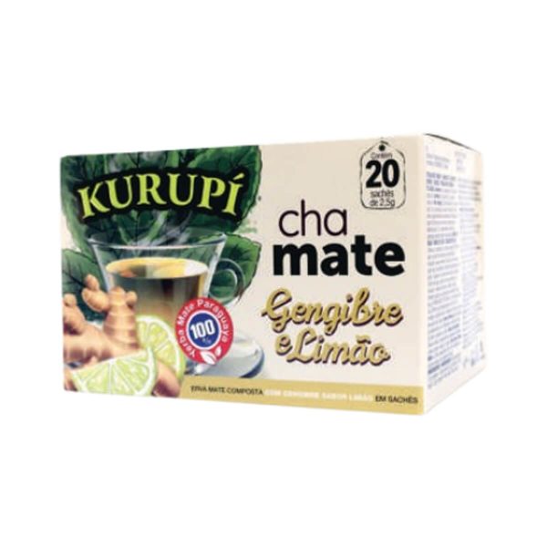 Chá Mate Kurupi Gengibre e Limão