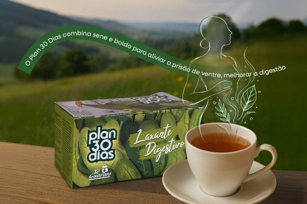 Com sene e boldo, o chá Plan 30 Dias é um aliado natural para aliviar a prisão de ventre, melhorar a digestão e desinchar o corpo com leveza. Veja como funciona.